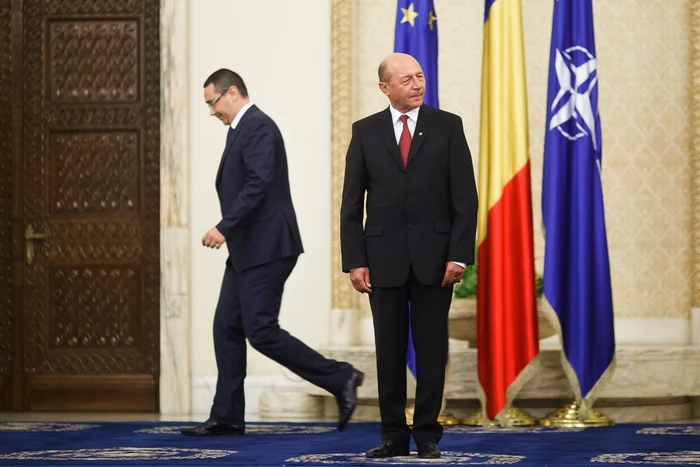 Victor Ponta şi Traian Băsescu FOTO: Mediafax