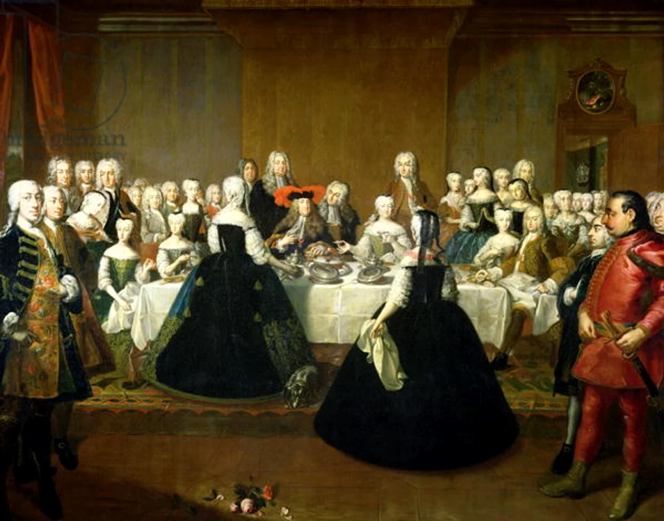 maria theresa and francis wedding breakfast by martin van meytens ca 1736 jpg jpeg