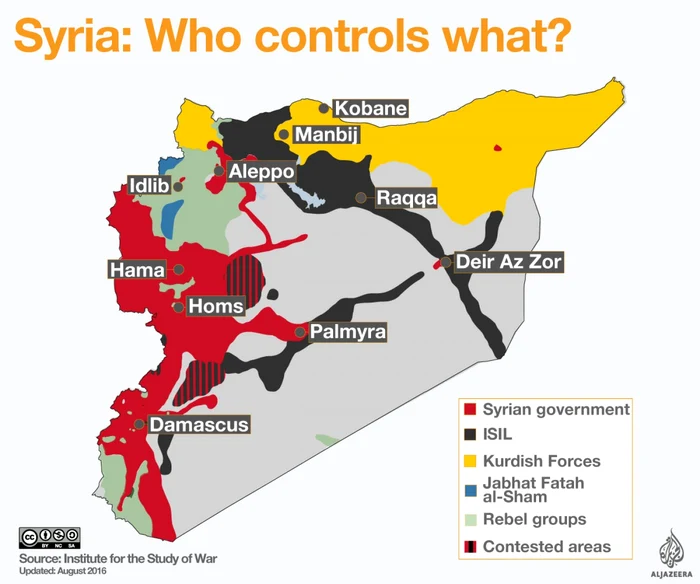 Cine si cat controleaza din Siria