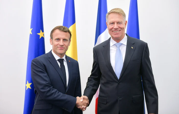 Klaus Iohannis şi Emmanuel Macron FOTO Presidency.ro