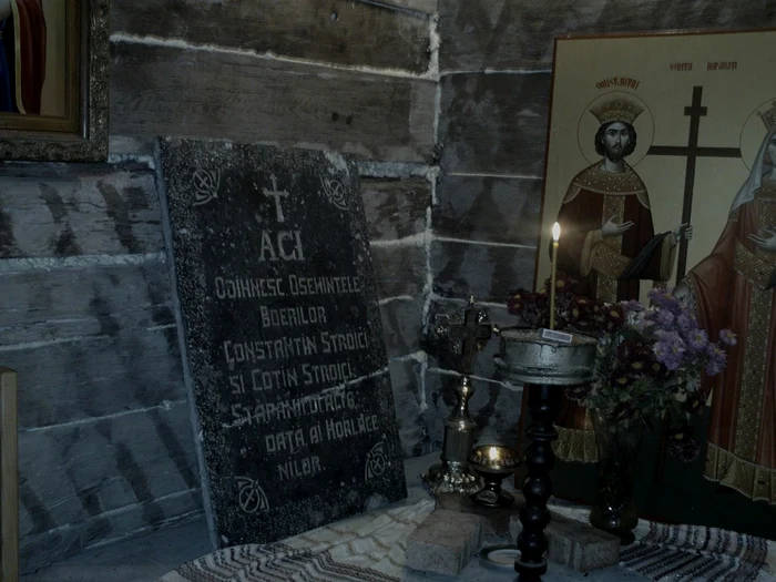 Mormantul din biserica al boierilor stroici FOTO Adevarul