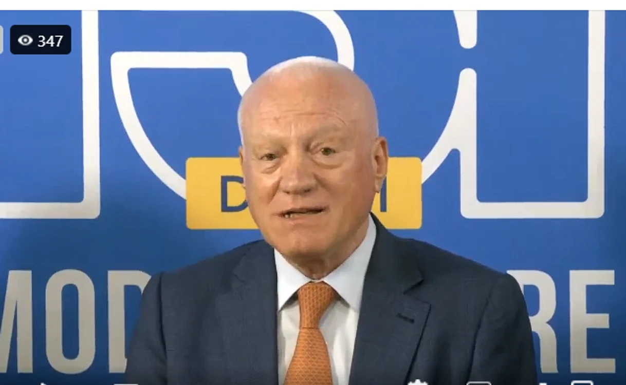 Valeriu Stoica, la Dezbaterea aniversară „PNL 151 de ani”.  FOTO captură video FB PNL