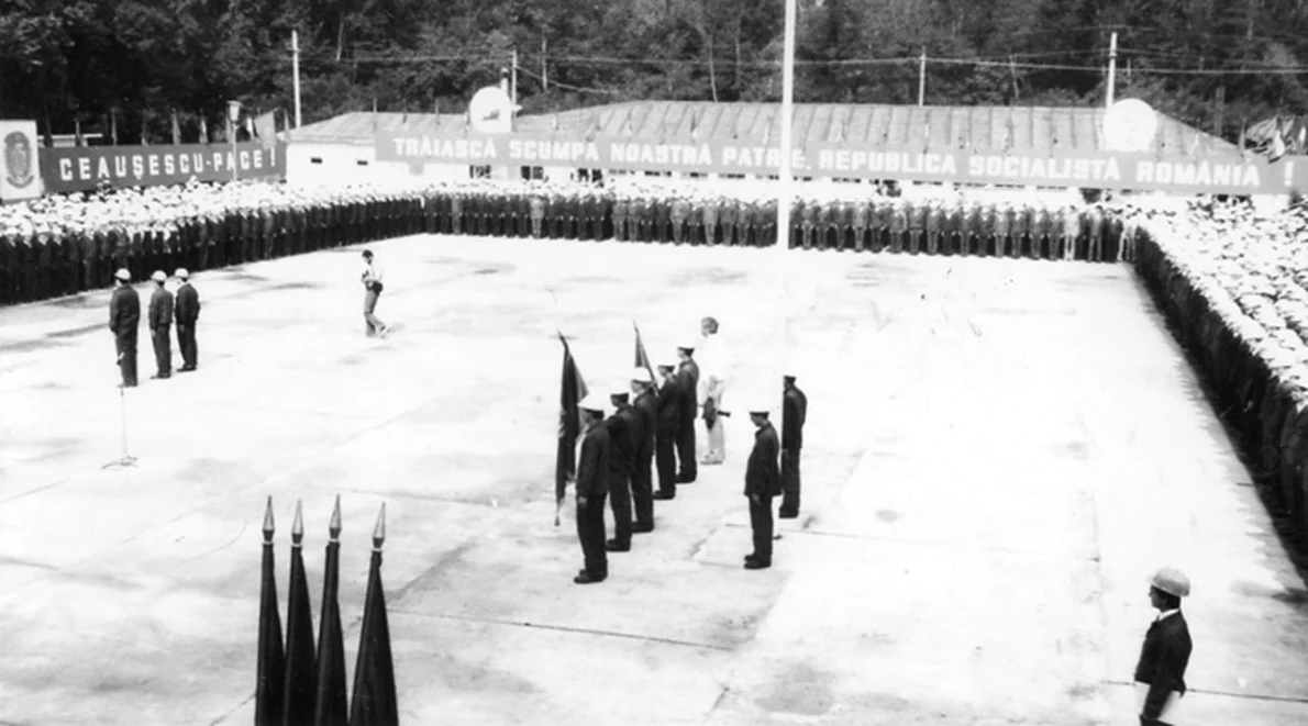 Festivitatea de deschidere a Șantierului Național al Tineretului Canalului Dunăre-București, la  5 august 1986 