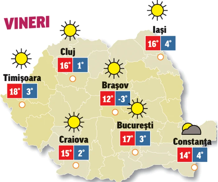 Prognoza meteo 10 aprilie anunță mult soare