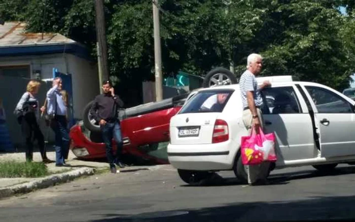 Accident la intersectia străzilor Movilei şi Alexandru Cernat din Galaţi