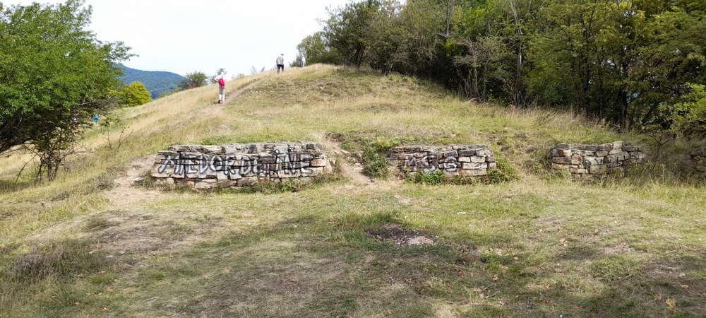 Cetatea antică Petrodava, vandalizată din nou de analfabeţi. Mesajele de pe ziduri, pline de greșeli gramaticale
