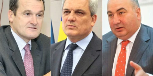 De la stânga la dreapta: Thierry Le Gall (CEO ArcelorMittal Galaţi), Ion Ariton (ministrul Economiei) şi Mihai David (CEO Hidroelectrica)