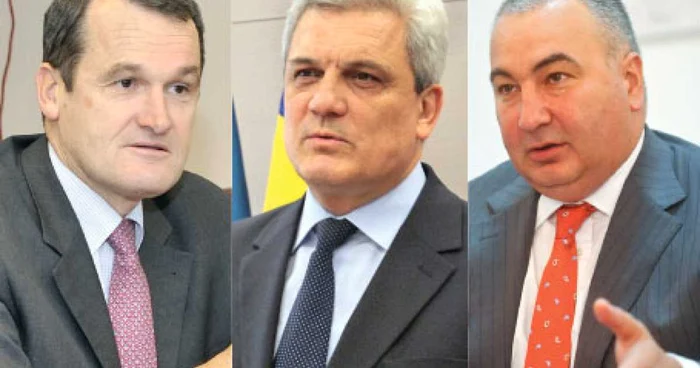 De la stânga la dreapta: Thierry Le Gall (CEO ArcelorMittal Galaţi), Ion Ariton (ministrul Economiei) şi  Mihai David (CEO Hidroelectrica)