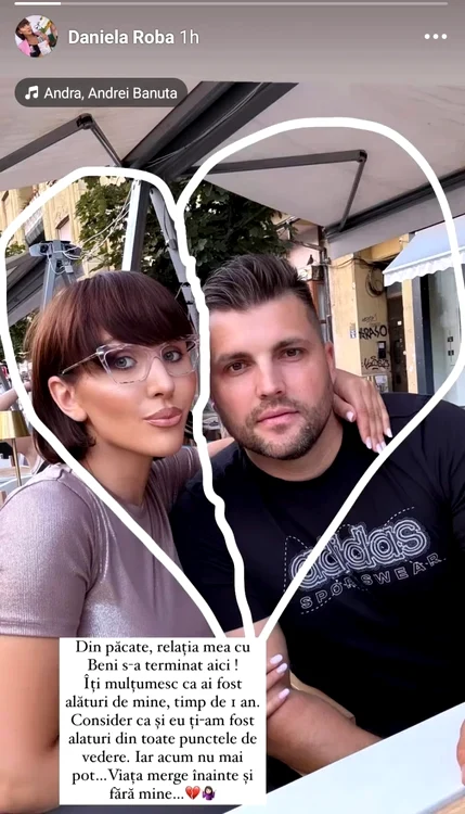 Dana Roba și Beni s-au despărțit / foto: Captură Facebook