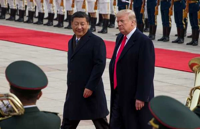 Xi Jinping, preşedintele Chinei, primindu-l pe Donald Trump la Beijing FOTO EPA-EFE