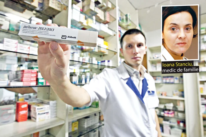 
    Farmacistul Radu Duvlea  (26 de ani) ne arată unul  dintre antidoturile  împotriva gripei, Influvac  