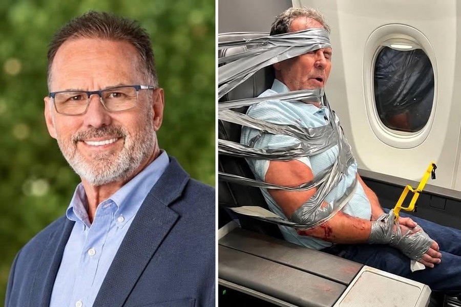 Detaliul care a declanșat criza de furie a bărbatului imobilizat cu bandă adezivă în avion. Mărturia vecinului de scaun