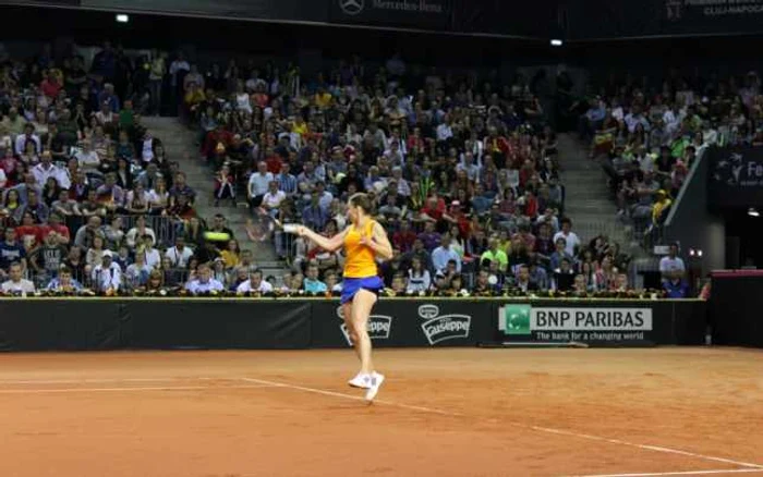 Simona Halep s-a impus în trei seturi în faţa Andreei Petkovic. FOTO Ovidiu Cornea