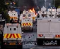Forțe de ordine la locul violențelor din Belfast FOTO Profimedia 