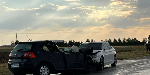 accident la ieşire din slatina - foto amator