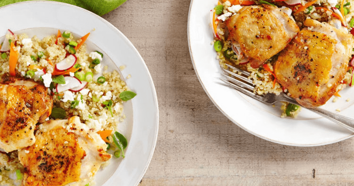 Pilaf de quinoa cu pui