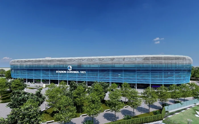 Stadionul proiectet la Hunedoara. Sursa: Primăria Hunedoara