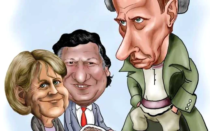 caricatura putin merjel barroso