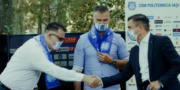 Daniel Pancu Ciprian Paraschiv Mihai Chirica conferinţă de presă Politehnica Iaşi