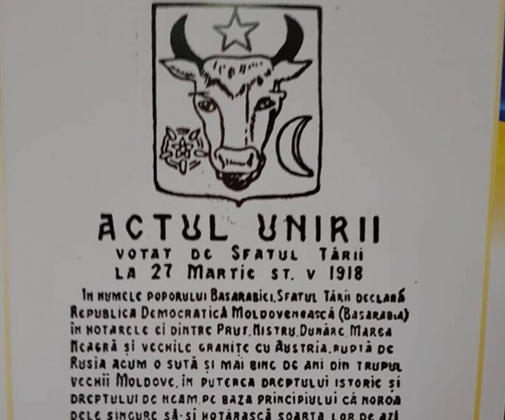 27 martie: 106 ani de la Unirea Basarabiei cu România „în puterea dreptului istoric şi dreptului de neam”