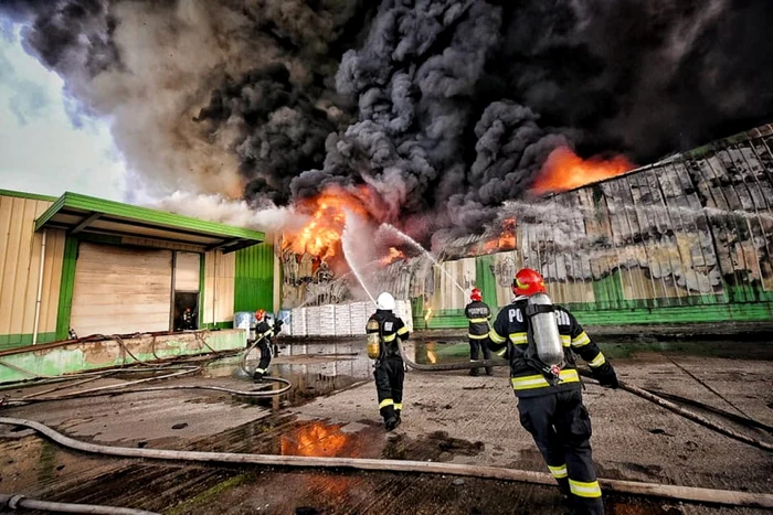 27 de maşini de pompieri au participat la stingerea incendiului de la marginea Timişoarei