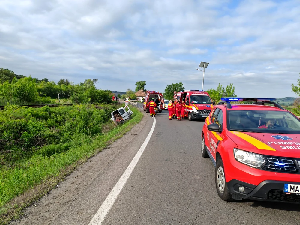 Accident feroviar mortal produs în prima zi de Paște în județul Sibiu pe DN14 Foto IPJ Sibiu