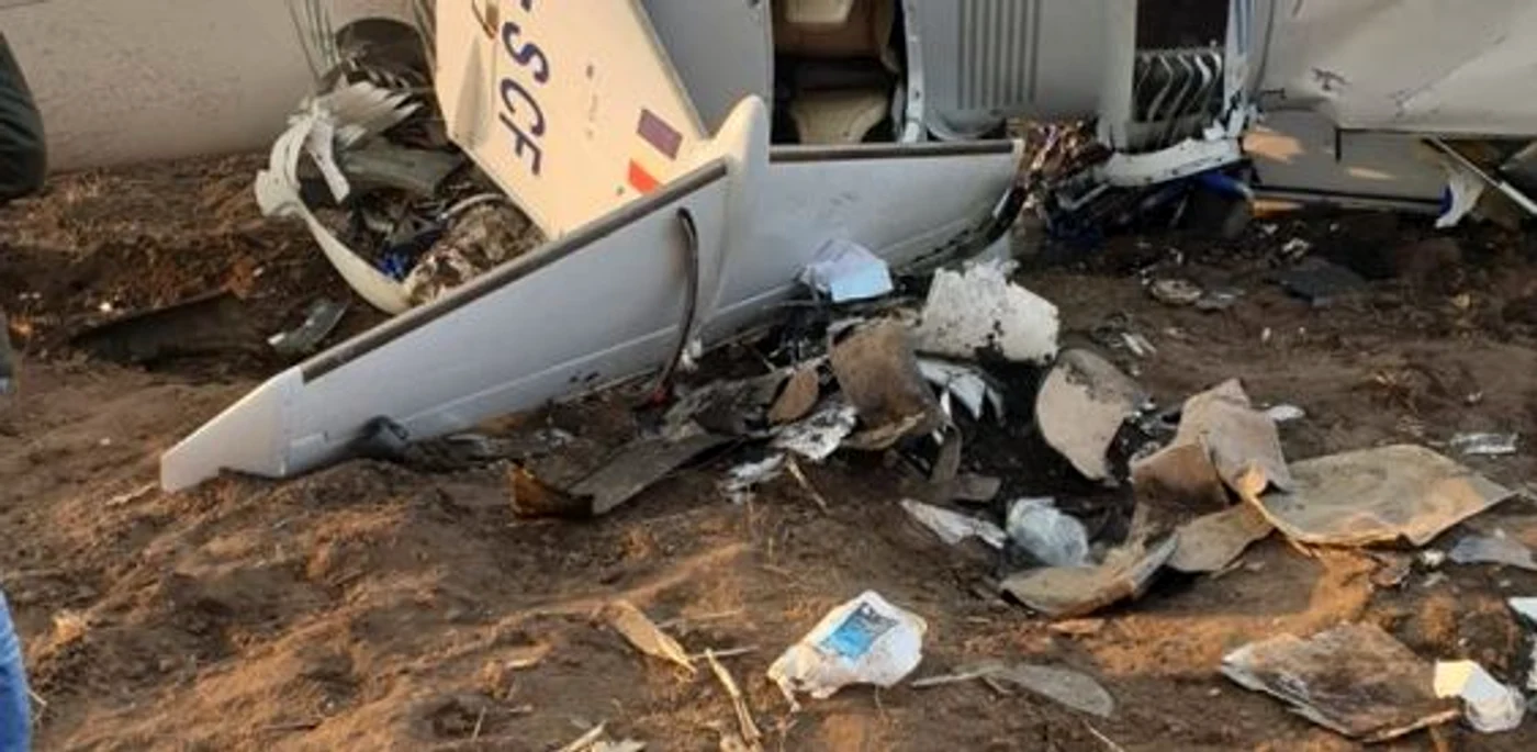Aeronava prăbuşită la Tuzla FOTO ISU Dobrogea