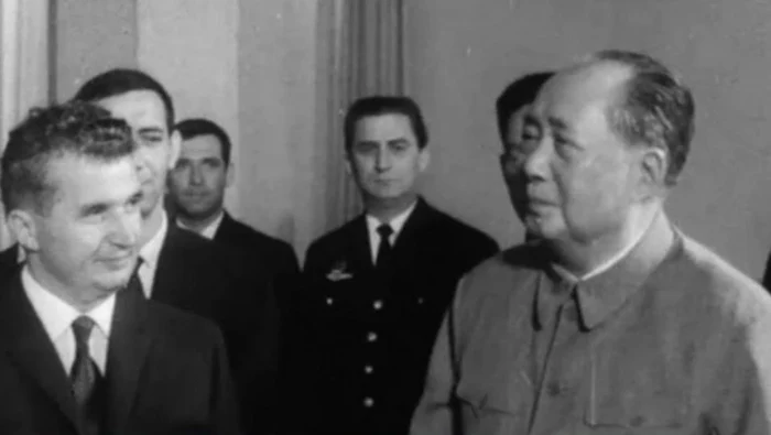 Nicolae Ceauşescu şi Mao Zedung. Foto arhivă