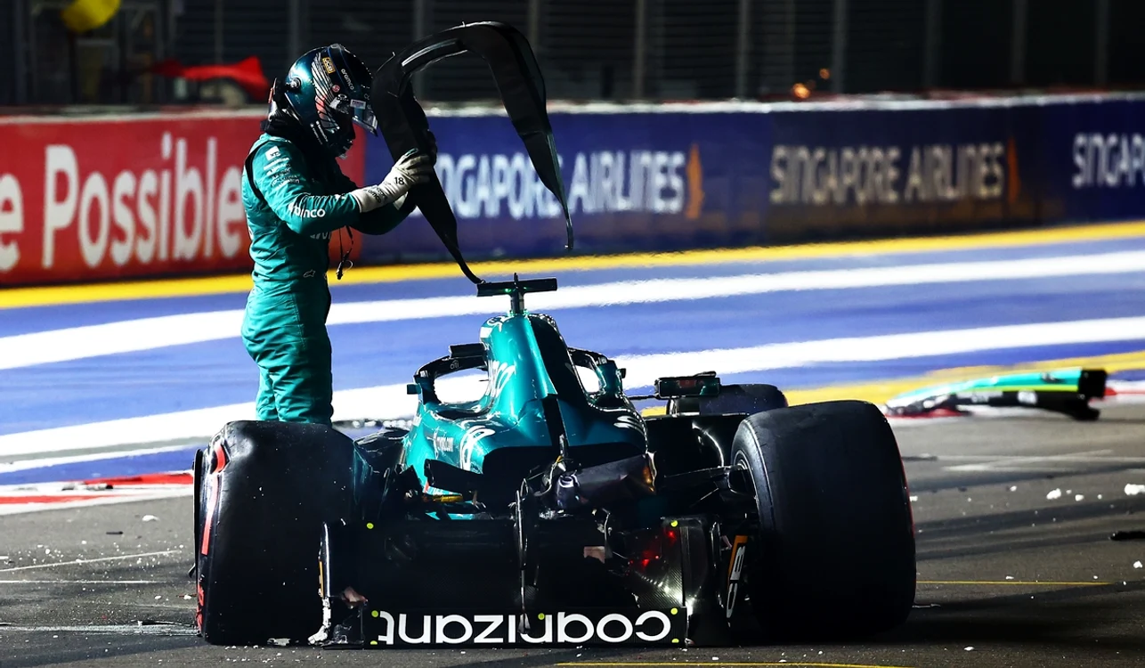 Lance Stroll a scăpat teafăr dintr-un accident greu de privit (FOTO: Getty Images)