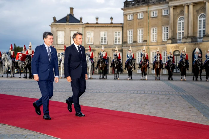 Emmanuel Macron și Nicușor Dan la Paris. FOTO: AFP