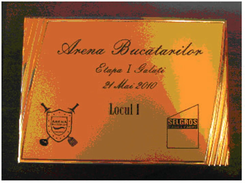 Premiul echipei de la "Dunărea", obţinut la "Arena Bucătarilor" în anul 2010