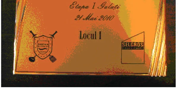 Premiul echipei de la "Dunărea", obţinut la "Arena Bucătarilor" în anul 2010
