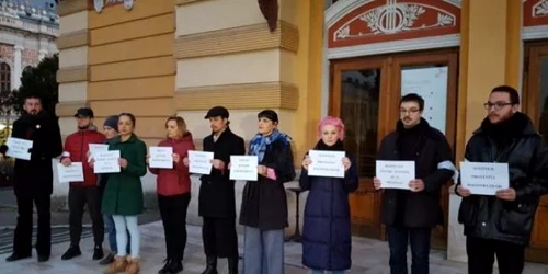 protest actori cluj foto dan bodea