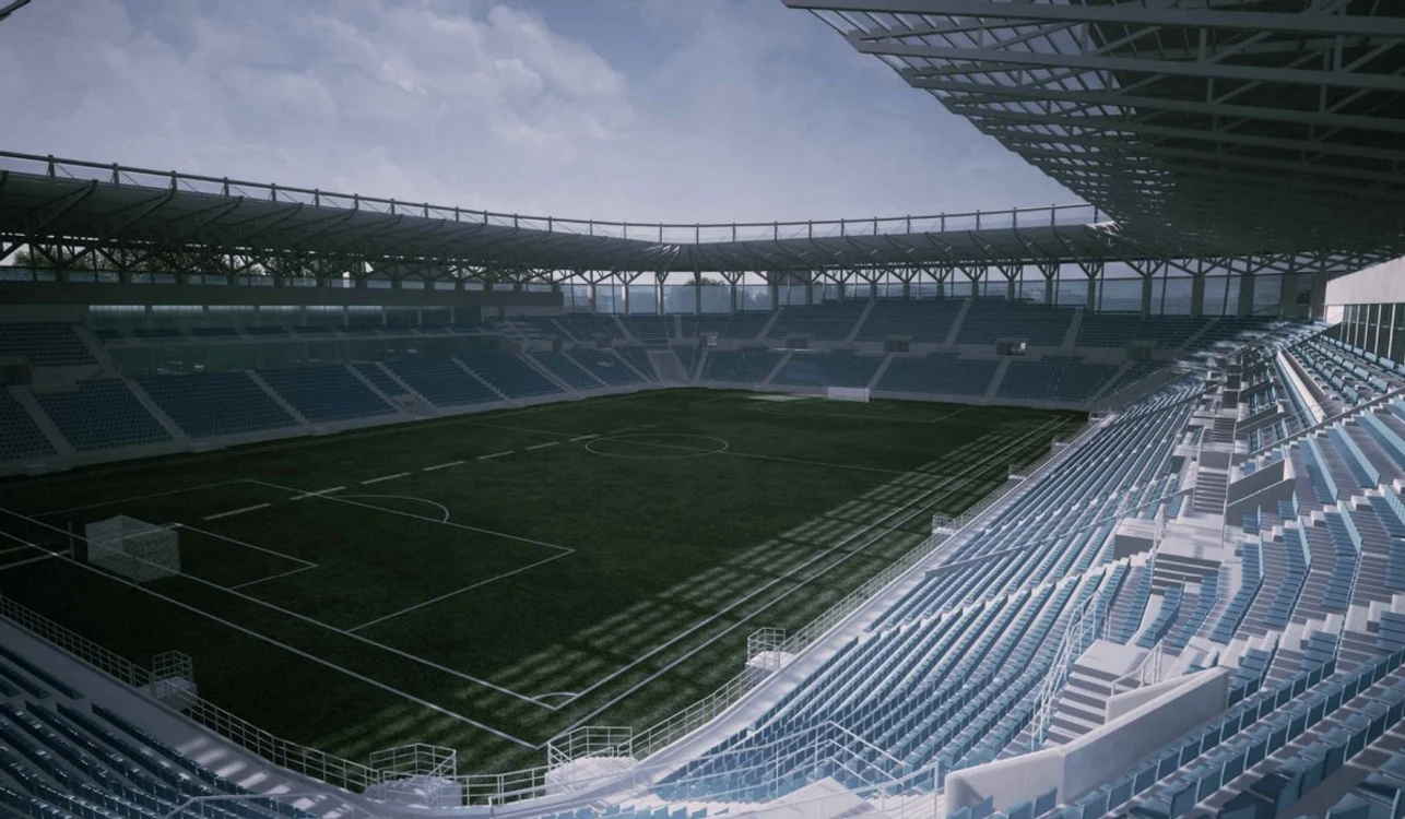 Noul stadion din Constanța ar urma să fie inaugurat în 2025 (FOTO: Twitter/@Emishor)
