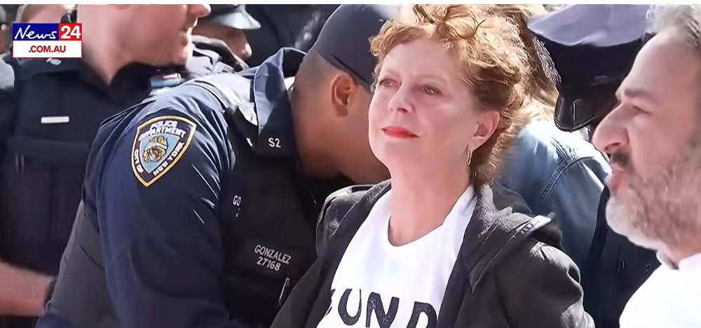 Actrița Susan Sarandon, reținută la New York în timpul unui protest împotriva lui Benjamin Netanyahu, chiar înainte la liderul israelian să urce la tribuna ONU