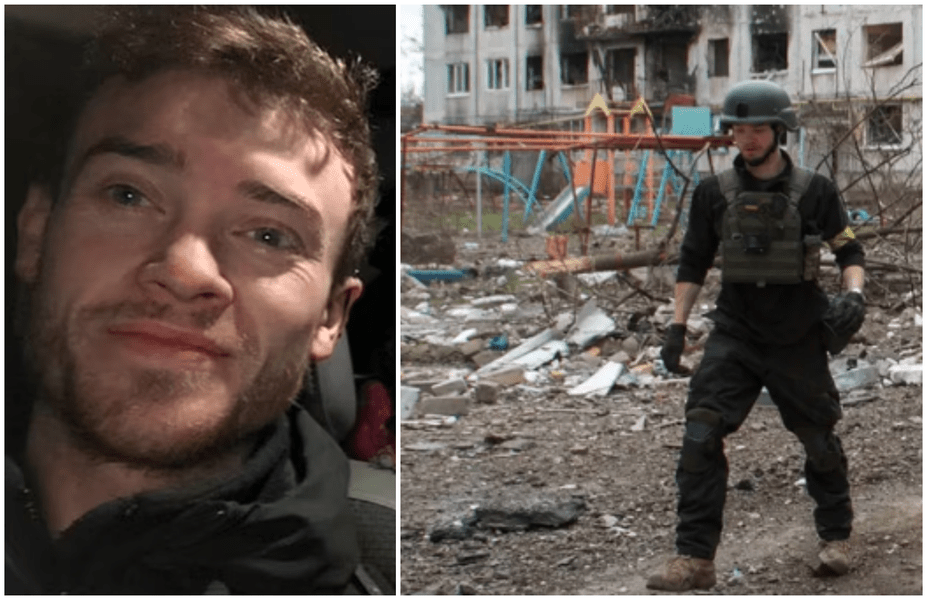 Ultimele imagini cu britanicul dat dispărut în Ucraina: fugea de bombe în timp ce-i ajuta pe ucraineni