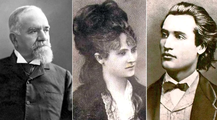 Titu Maiorescu, Veronica Micle și Mihai Eminescu / foto: arhiva Historia