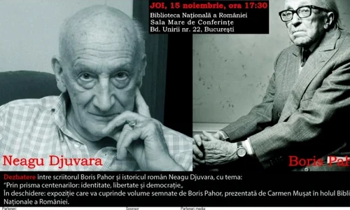 Perspectiva centenarilor: istoricul Neagu Djuvara dezbate despre democrație cu scriitorul sloven Boris Pahor jpeg