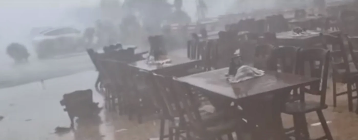 Terasa de la Hanul moara cu Noroc FOTO captură Video Han