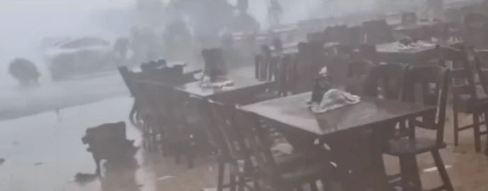 Terasa de la Hanul moara cu Noroc FOTO captură Video Han