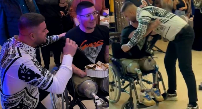 Culiță Sterp, gest emoționant pentru un tânăr care nu are mâini și picioare / foto: arhiva Click!