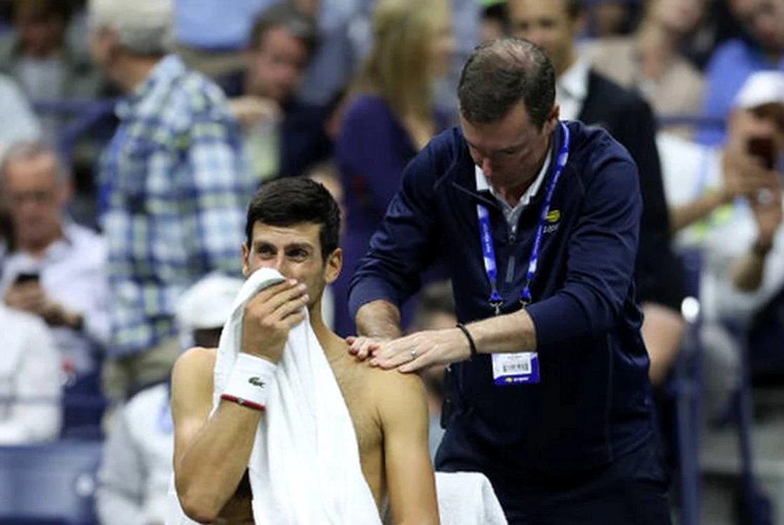 Novak Djokovic s-a accidentat la umăr la US OpenFOTO: Guliver/ Gettyimages