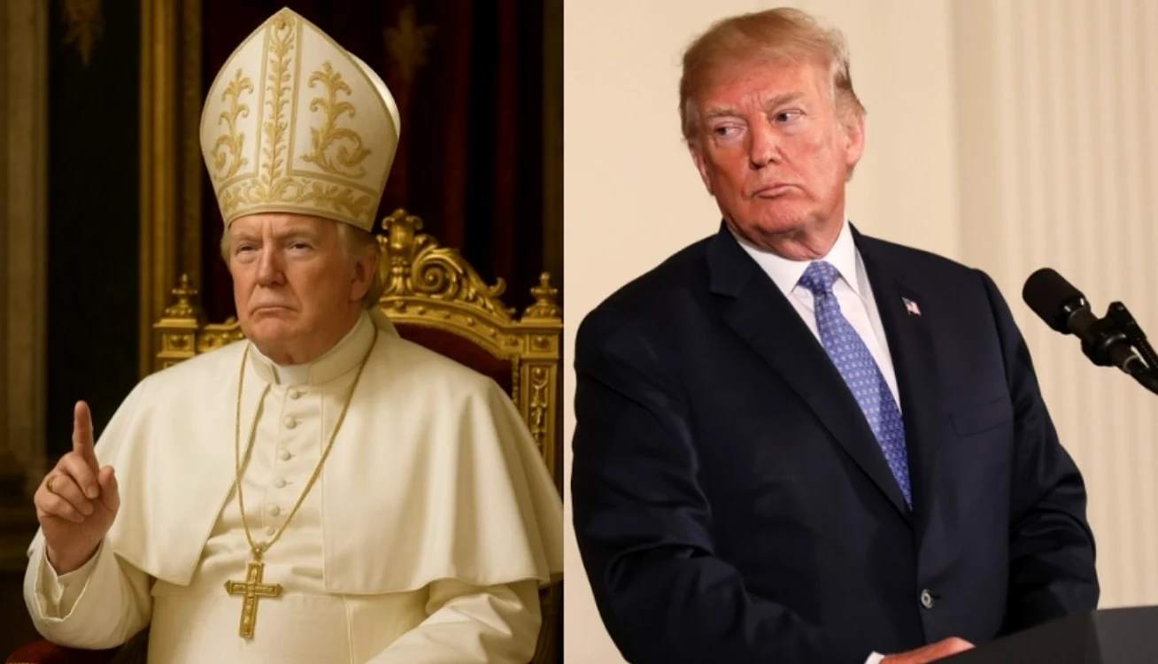 Donald Trump a comentat fotografia cu el costumat în papă / foto: Instagram, Shutterstock