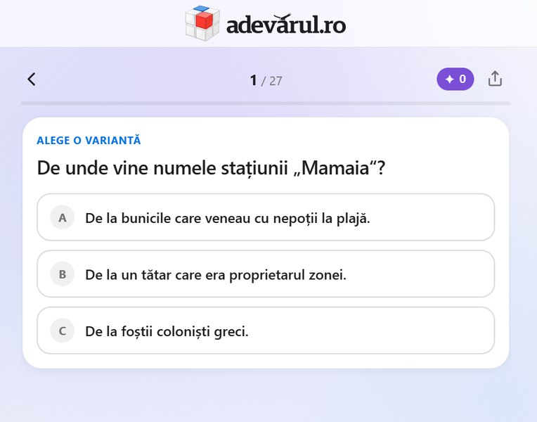 Provocarea zilei marți, 6 octombrie. Quiz-ul „Hai la mare!” îți testează cunoștințele și te poartă cu gândul la zilele de vară