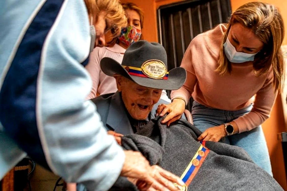  Juan Vicente Pérez Mora urma să împlinească, în câteva zile, 115 ani. FOTO Facebook Freddy Rosales