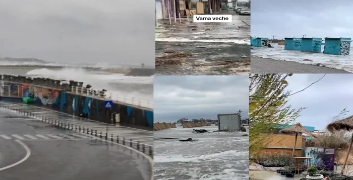Plajele, în urma ciclonului Federico FOTO Colaj Tiktok