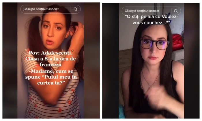 Andreea, profesoara de franceză Foto: captură video TikTok