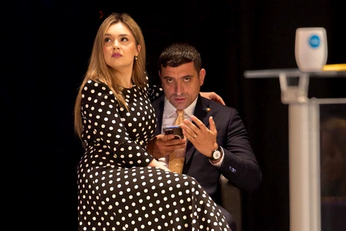 George Simion, alături de soția sa, Ilinca @profimedia