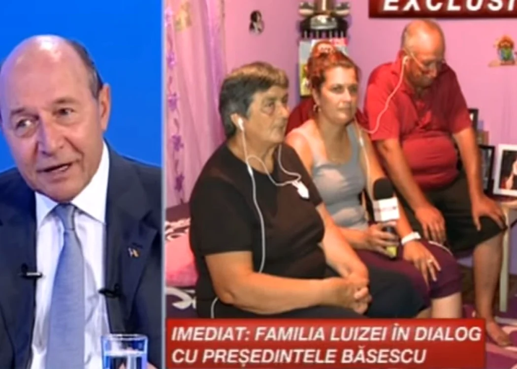 
    Traian Băsescu a izbucnit în lacrimi, într-o conversație pe care a avut-o cu familie îndurerată a Luizei MelencuFoto: captură video RTV  