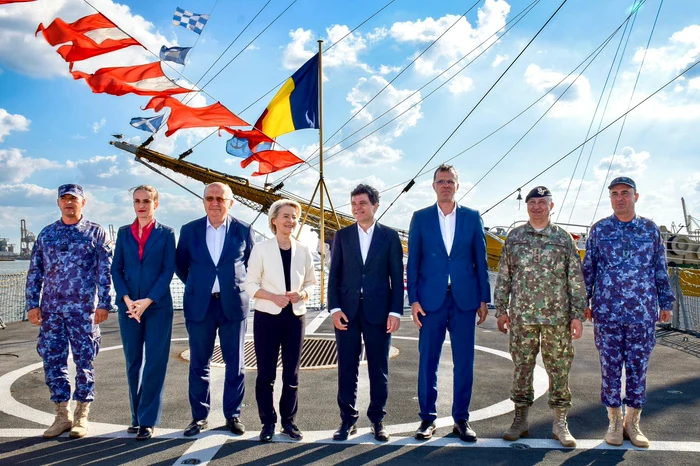 Cu cine a vizitat Ursula von der Leyen portul militar din Constanța / Sursa foto: Ionuț Moșteanu FB